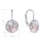 Strieborné náušnice visiace s kryštálmi Swarovski ružové jemné 31315.3 Magic Rose