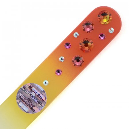 Skleněný velký barevný pilník na nehty se Swarovski Elements