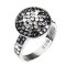 Prsten černobílý se Swarovski Elements 35015.3 Jet
