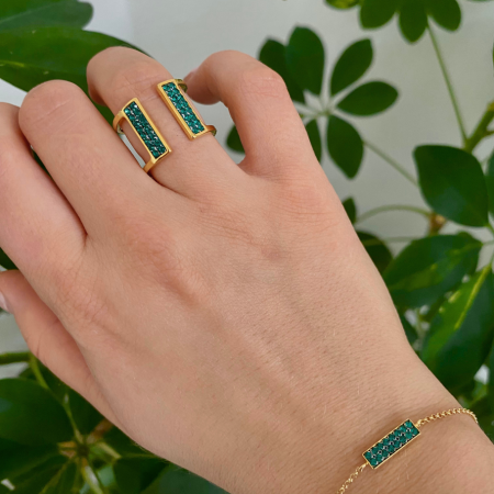 Náramok zelený sa Swarovski Elements Radiance BGFMP1EM Emerald