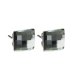 Náušnice so Swarovski Elements diskoštvorec Black Diamond 10 mm