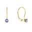 Pozlacené visací náušnice s Preciosa krystalem 31322.3 tanzanite
