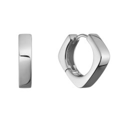 Strieborné náušnice štvorcové kruhy 61103