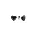 Náušnice černé se Swarovski Elements Heart K2808J Jet