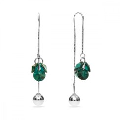 Náušnice zelené sa Swarovski Elements Vinber KWKL6428EM Emerald