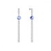 Náušnice modré sa Swarovski Elements Ballena KC1122SS29LS Light Sapphire