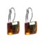 Náušnice so Swarovski Elements diskoštvorec Smoked Topaz 10 mm