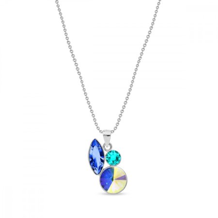 Náhrdelník modrý sa Swarovski Elements Artesia Fine N2201MIX1SAAB Light Turquoise