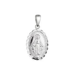 Strieborný prívesok madailónik Madonka 64090