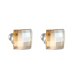 Náušnice zlaté so Swarovski Elements diskoštvorec Gold Shadow 8 mm