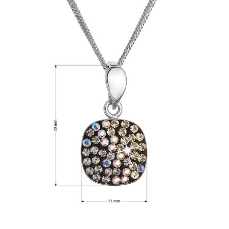 Strieborný náhrdelník so Swarovski kryštálmi 32088.3 moonlight