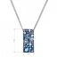 Stříbrný náhrdelník se Swarovski krystaly modrý obdélník 32074.3 Blue Style