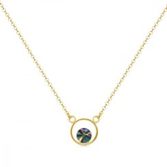 Náhrdelník dúhový so Swarovski Elements Fame NOMG1122SS29RD Rainbow Dark