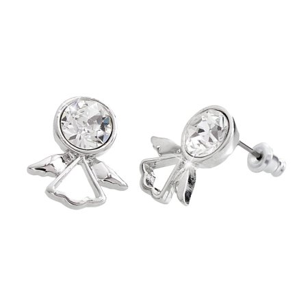Náušnice číre so Swarovski Elements Anjelik Krystal
