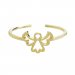 Stříbrný prsten ve zlaté barvě s motivem anděla
