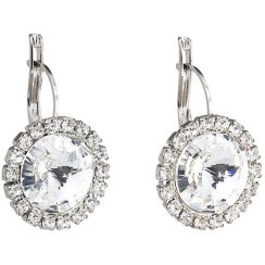 Náušnice so Swarovski Elements koliesko Krystal 16mm
