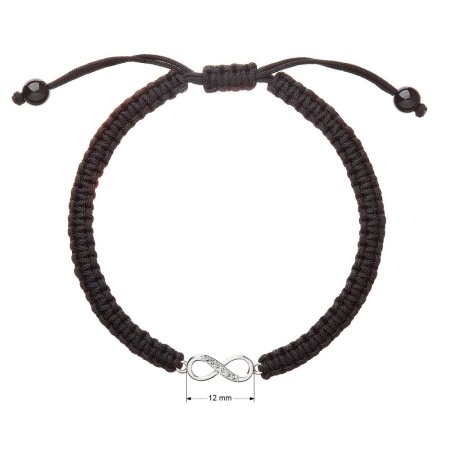 Náramok proti uhranutiu strieborné nekonečno 13002.3 Black