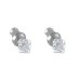 Náušnice so Swarovski Elements biela kocka Kryštál 4 mm