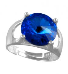 Prsten se Swarovski Elements Rivoli Sapphire 12 mm