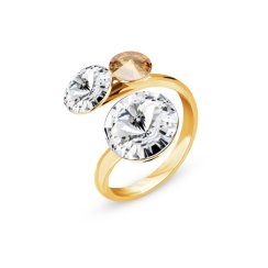 Prsteň sa Swarovski Elements Lollipop Gold PG11223CGS Gold Shadow