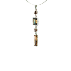 Náhrdelník so Swarovski Elements pozdĺžny Hnedý