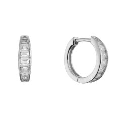 Strieborné zdobené kruhy so zirkónmi 11767.1