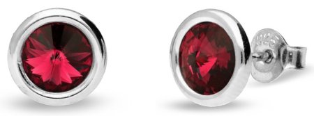 Náušnice červené so Swarovski Elements Tiny Bonbon Studs KR1122SS29SC Scarlet 6 mm