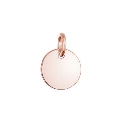 Pozlacený stříbrný přívěsek placička 64092 rose gold