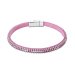 Náramek růžový textilní s krystaly 53007.3 rose