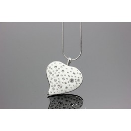 Náhrdelník so Swarovski Elements srdce Biele