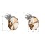 Strieborné náušnice pecka s kryštálmi Swarovski zlatý ovál 31274.5 Golden Shadow