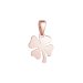 Pozlacený stříbrný přívěsek čtyřlístek lesklý 64094 rose gold