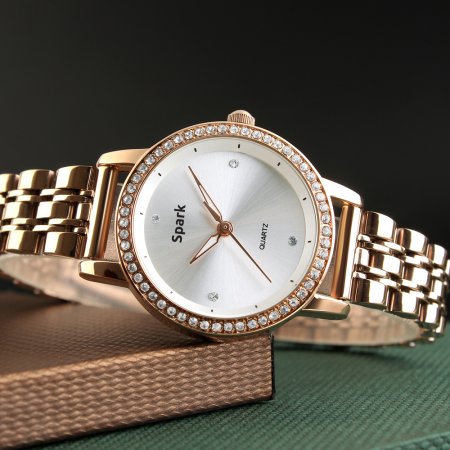 Dámske zlaté hodinky Odeon so Swarovski Elements Z1311G