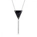 Náhrdelník černý se Swarovski Elements Trident N327118J Jet
