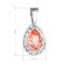 Strieborný prívesok s kryštálmi Swarovski oranžová slza 34252.3 Rose Peach