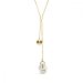Náhrdelník čirý se Swarovski Elements Vinber Gold NKLG6428CAB Krystal + AB