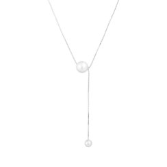 Strieborný náhrdelník s shell perličkami 12103.1