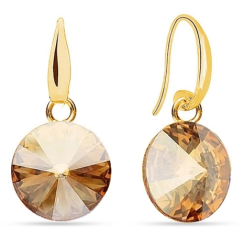 Náušnice se Swarovski Elements Candy gold KWG112212GS Gold Shadow