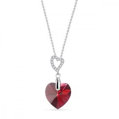 Náhrdelník červený se Swarovski Elements Amore NCS622814SC Scarlet