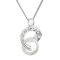 Stříbrný náhrdelník s perlou Swarovski bílý kulatý 32048.1 Bílá