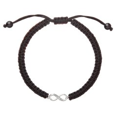 Náramok proti uhranutiu strieborné nekonečno 13002.3 Black