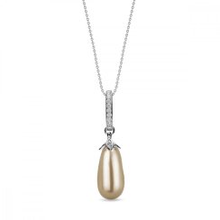 Náhrdelník se Swarovski Elements perla Bronze