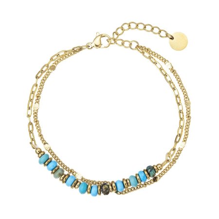 Náramek ocelový s africkým tyrkysem 43102.3