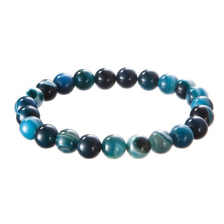 Náramok s minerálnymi kameňmi achát machový tmavý 43056.3