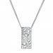Stříbrný náhrdelník se Swarovski krystaly bílý obdélník 32074.1 Krystal
