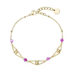 Náramok oceľový s ametystom 43073.3