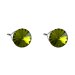Náušnice tmavo zelené Rivoli so Swarovski Elements Olivine 8 mm
