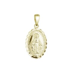 Pozlátený strieborný prívesok madailónik Madonka 64090
