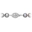 Perlový náhrdelník z riečnych perál so zapínaním z bieleho 14 karátového zlata 822028.3/9265B grey