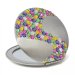 Kozmetické vreckové zrkadlo sa Swarovski Elements Corals Rainbow EL-08